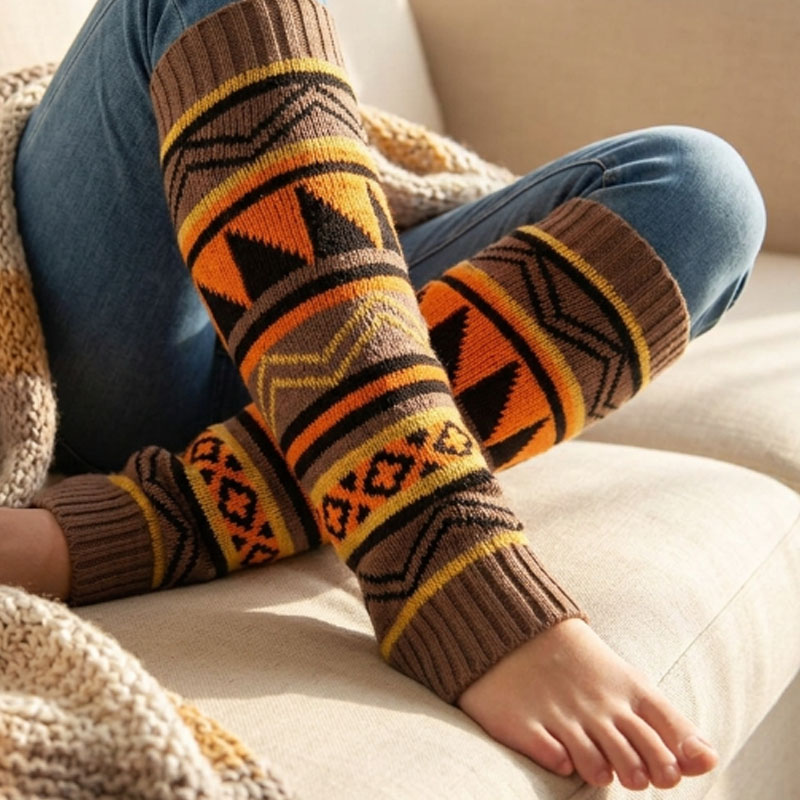 1-4Pairs Bohemian Chunky Knit  - Boot Sock Slouchy 评论和价格