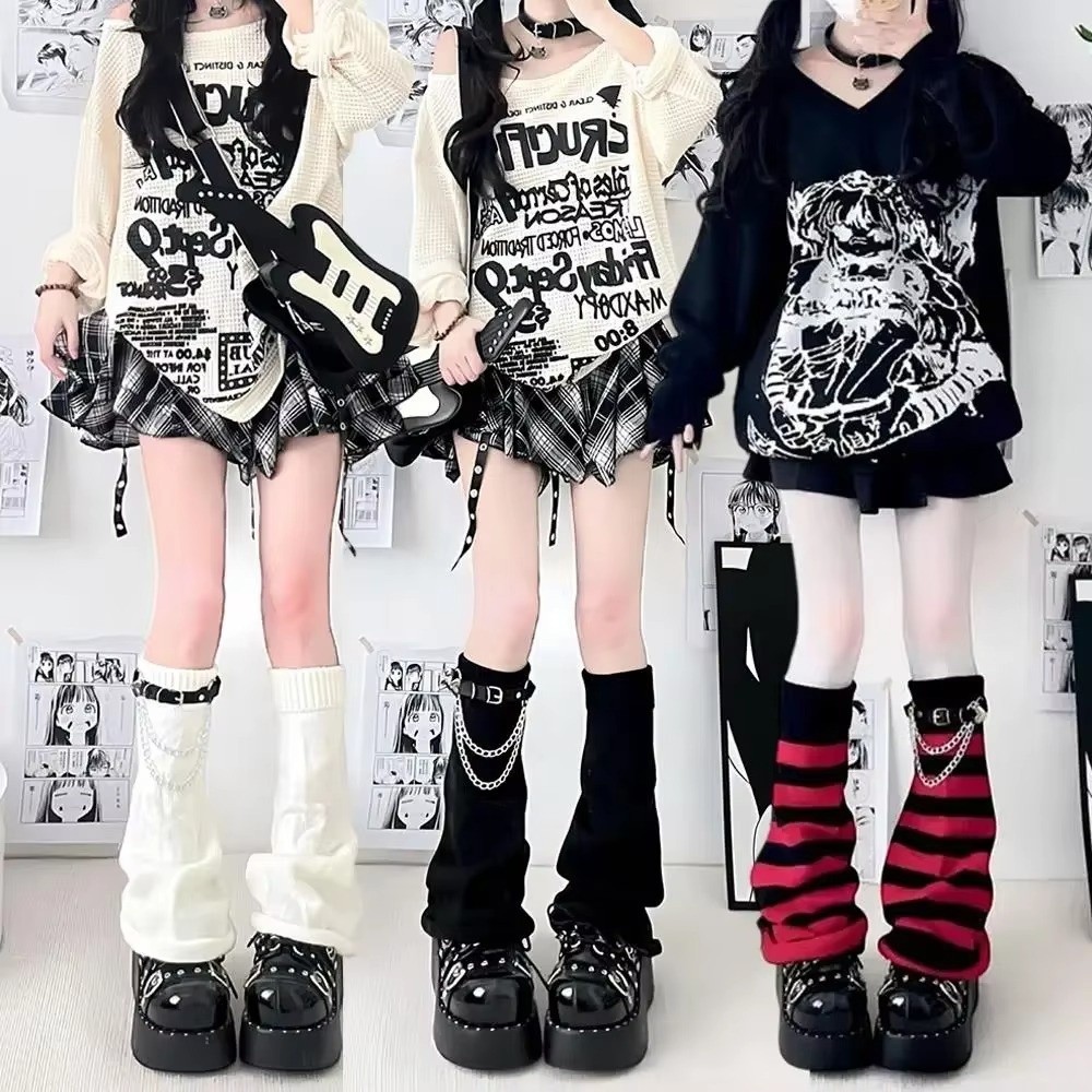 Japanese Style Harajuku Knit L - Boot Sock Slouchy 评论和价格
