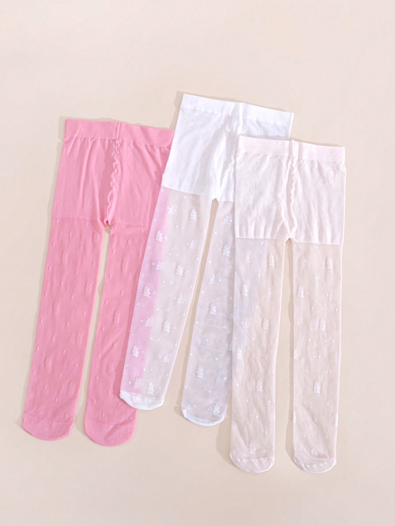 3Pack Girls Rabbit Print Tight - Tights Pantyhose Sheer 评论和价格