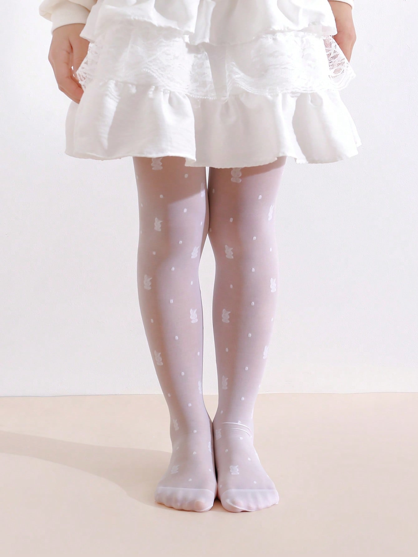 3Pack Girls Rabbit Print Tight - Tights Pantyhose Sheer 评论和价格