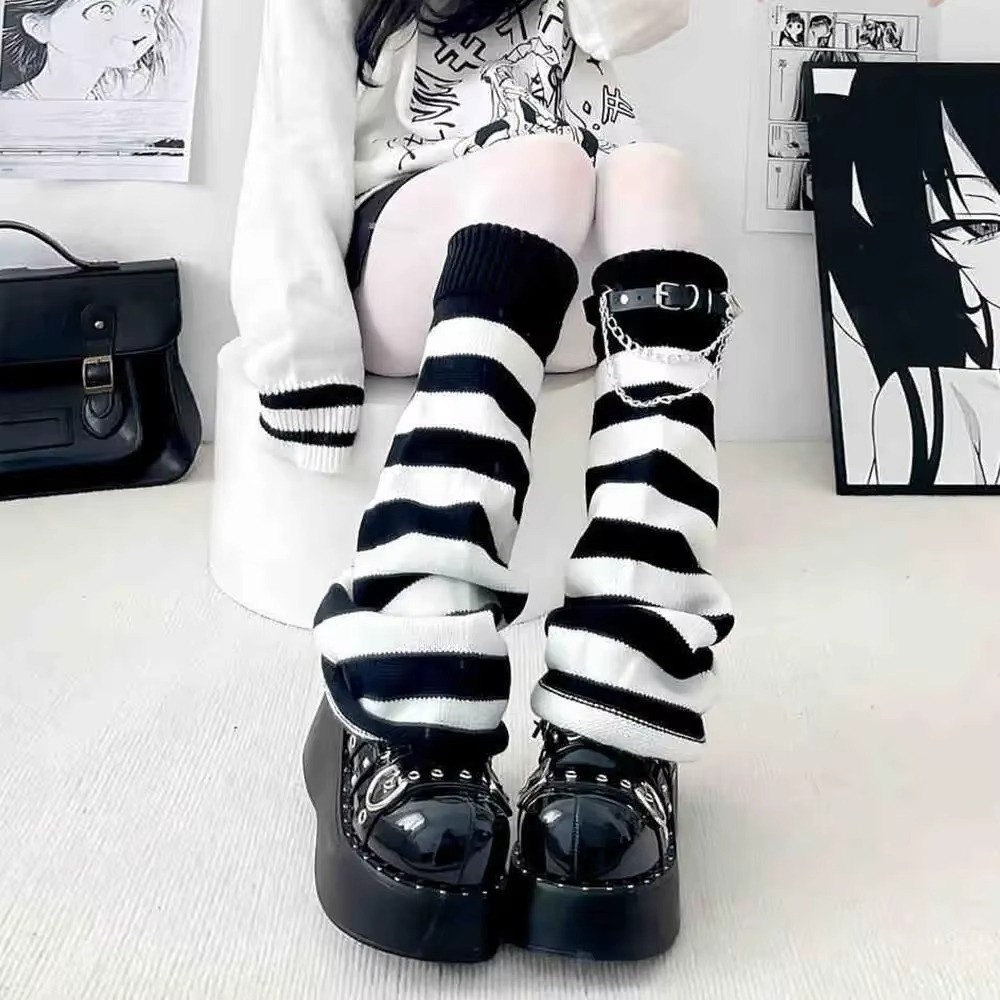 Gothic Harajuku Knit Leg Warme - Boot Sock Slouchy 评论和价格