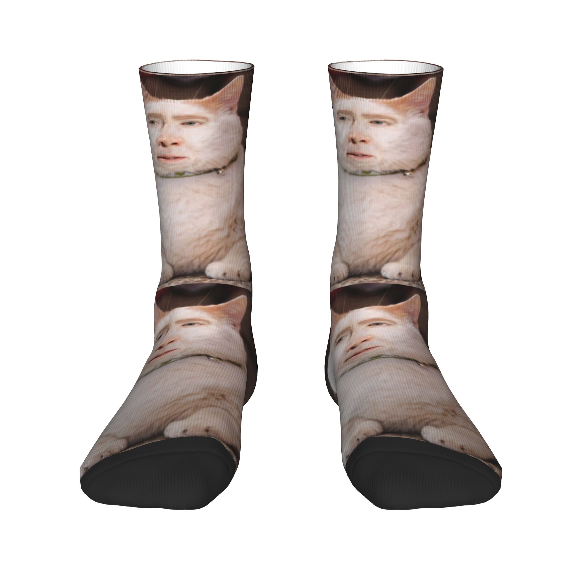 Custom Nicolas Cage Cat Meme M - Dress Sock Men 评论和价格