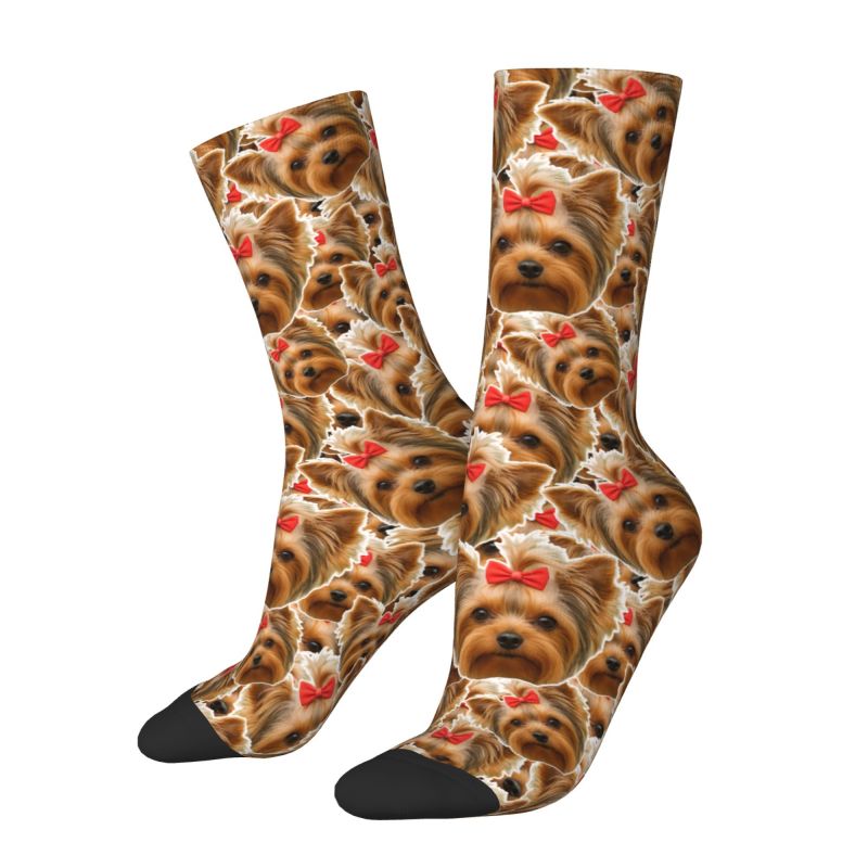 Cute Mens Personalized Dog Fac - Dress Sock Men 评论和价格